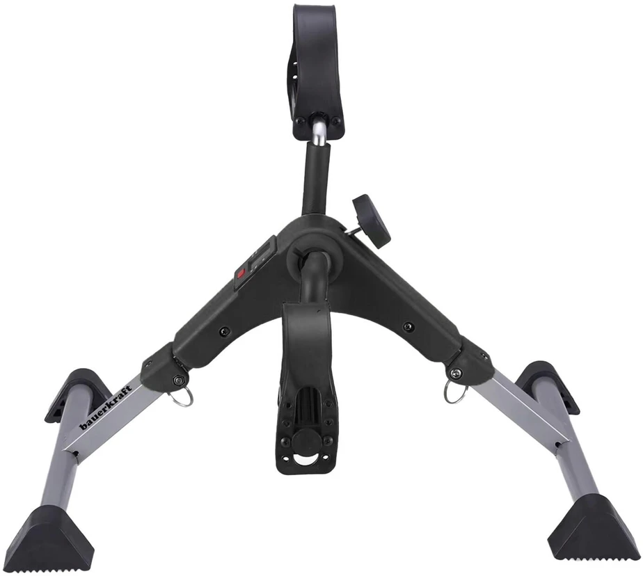 Bauerkraft Sulankstomas reabilitacinis pedalų treniruoklis 2 viename su LCD ekranu, juodas