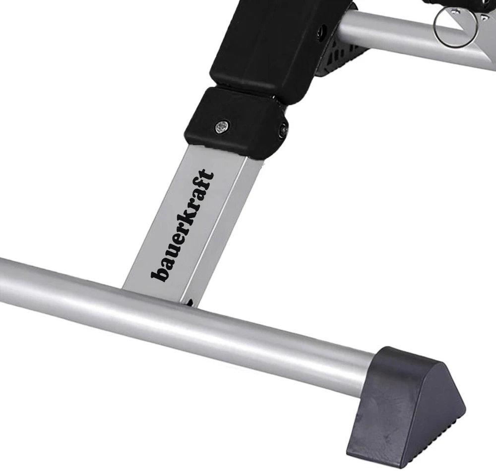 Bauerkraft Sulankstomas reabilitacinis pedalų treniruoklis 2 viename su LCD ekranu, juodas