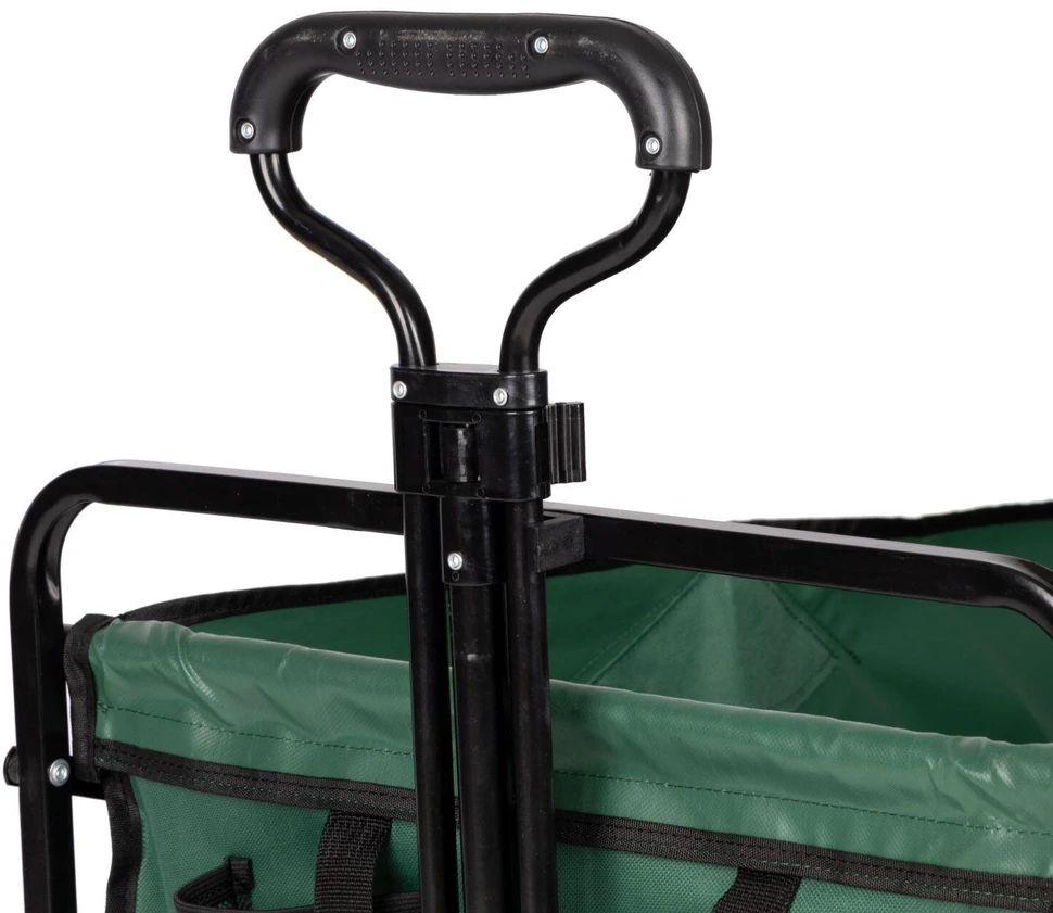 Didelis sulankstomas „Bauerkraft“ sodo, paplūdimio ir turistinis transportavimo vežimėlis, žalias