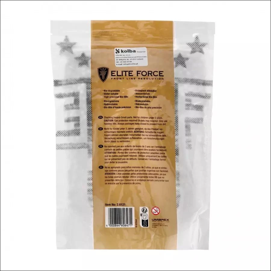 Elite Force Premium Bio 0,23 g 6 mm airsoft šratai, 4000 vnt.