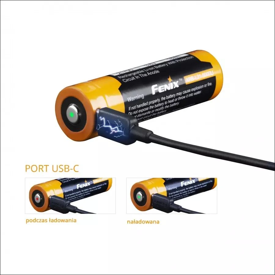 Fenix ARB-L21-5000U USB akumuliatorius (21700, 5000 mAh, 3,6 V)