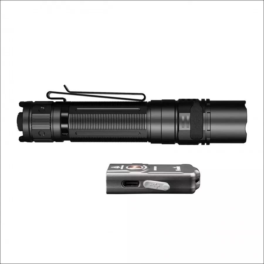 Fenix PD36R Pro ir E03R V2.0 pilko LED žibintuvėlių rinkinys
