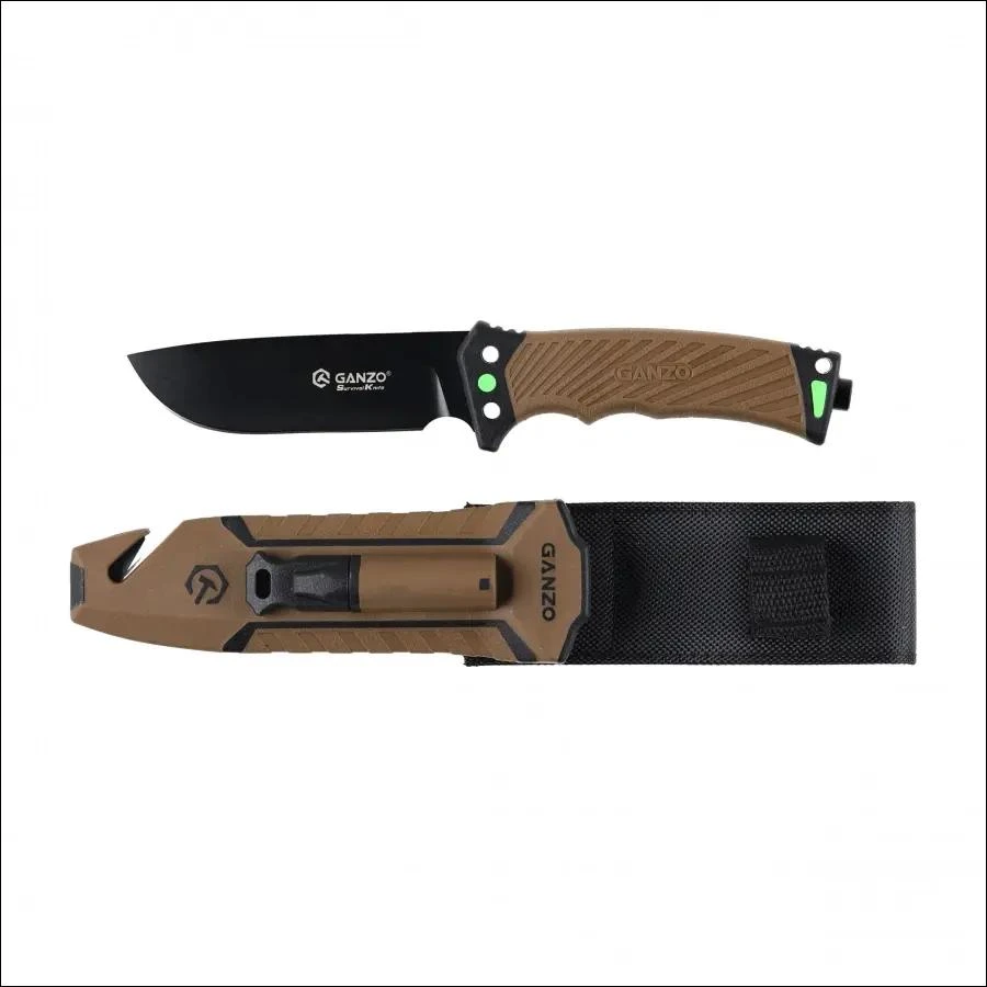 Ganzo Firebird Peilis su fiksuota geležte Ganzo G8012V2-DY flintlock