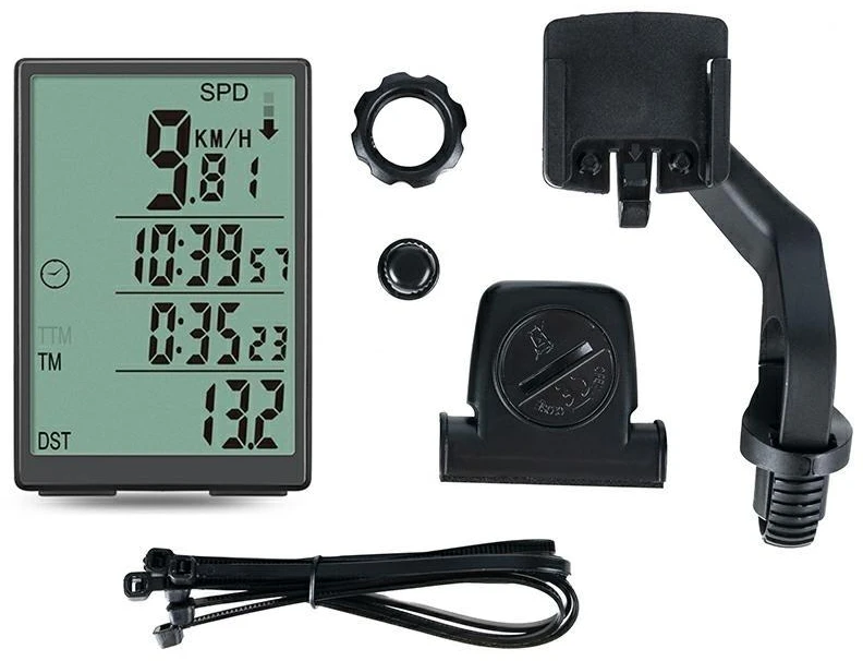 „Gotel“ belaidis dviračio kompiuteris su LCD ekranu ir apšvietimu