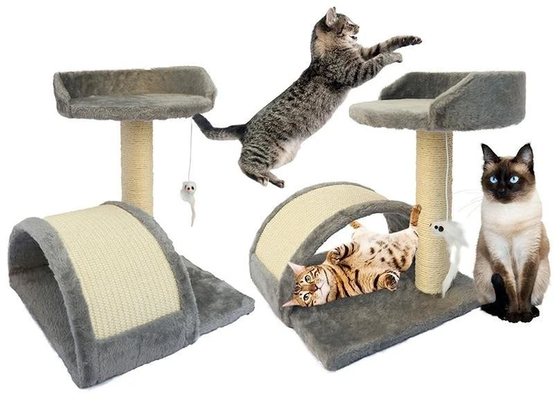 Pets Collection Gotel Trijų lygių kačių draskyklė-bokštas su guoliu
