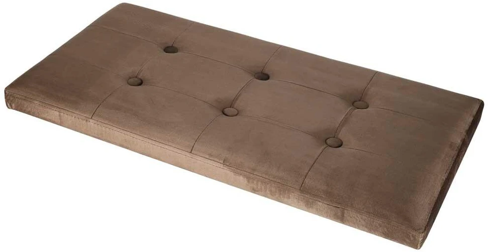 Ikonka Aksominė pufas su dėtuve 77x38x37 cm, rudas, sulankstomas