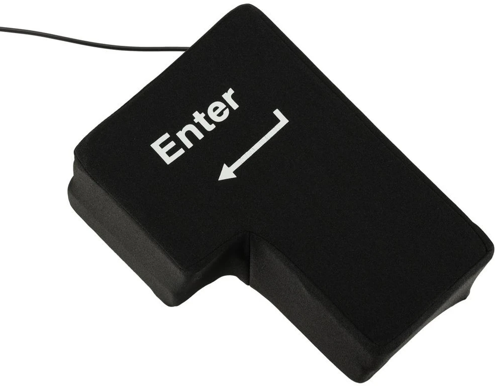 Ikonka ENTER klavišas didelė antistresinė USB pagalvėlė