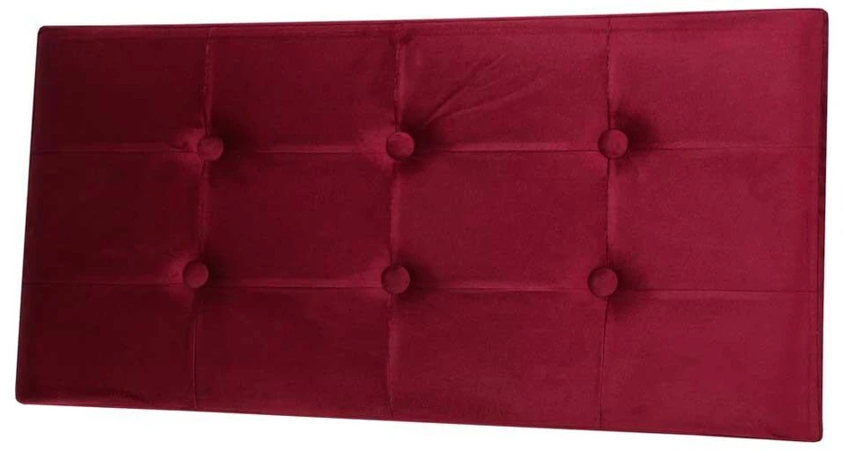 Ikonka Bordo spalvos veliūrinė sulankstoma pufa su daiktadėže 77x38x37 cm