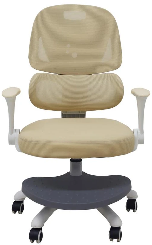 Ikonka Vaikiška stalo kėdė, ergonomiška, pasukama, reguliuojamo aukščio, smėlio spalvos
