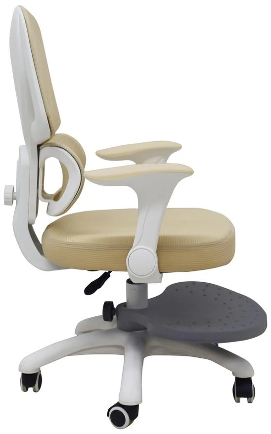 Ikonka Vaikiška stalo kėdė, ergonomiška, pasukama, reguliuojamo aukščio, smėlio spalvos