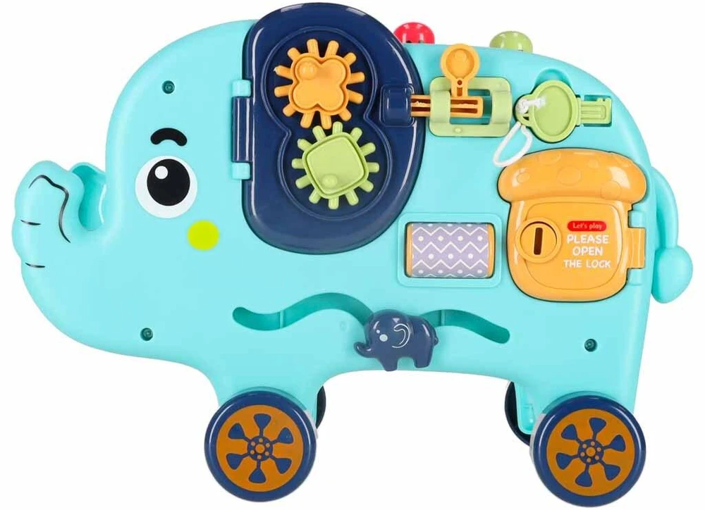Ikonka Interaktyvus montessori dramblių rūšiuotuvas 26cm plaktukas