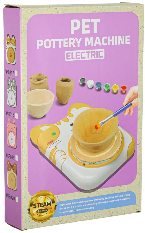 Ikonka Elektrinis vaikiškas keramikos ratas su moliu, 30x21x5 cm