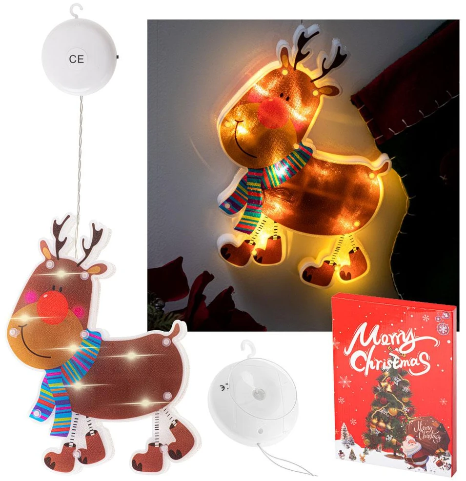 Ikonka LED pakabinamas apšvietimas Kalėdų dekoracijos šiaurinis elnias