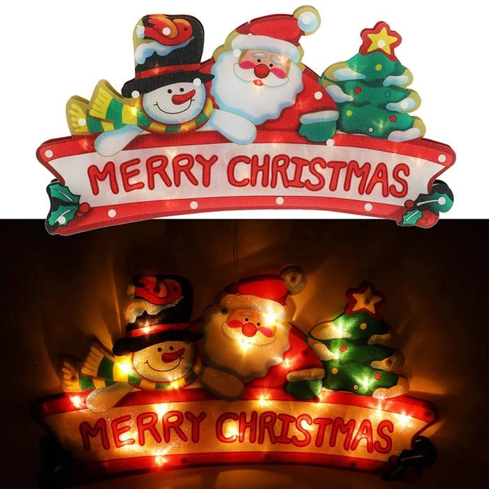Ikonka LED Kalėdų pakabukas lemputės Linksmos Kalėdų dekoracijos 45cm