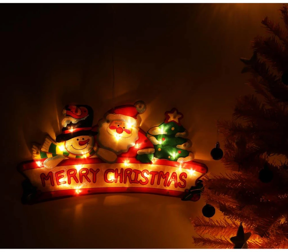 Ikonka LED Kalėdų pakabukas lemputės Linksmos Kalėdų dekoracijos 45cm