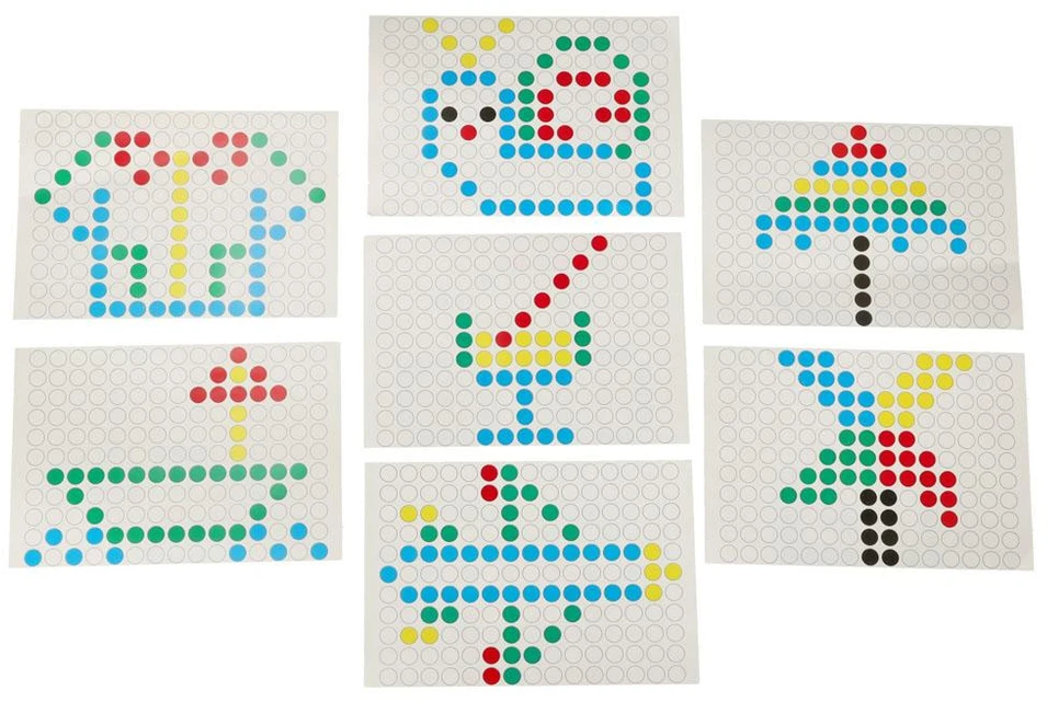 Ikonka Magnetinės montessori lentos taškai geltoni