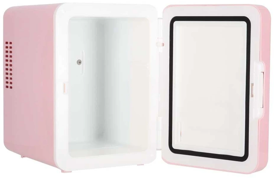 Ikonka Elektrinis mini šaldytuvas 4L, rožinė