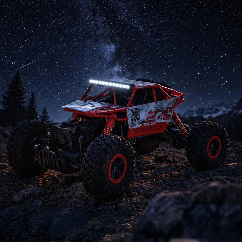 Ikonka RC automobilis Rock Crawler HB 2.4GHz 1:18 raudonas