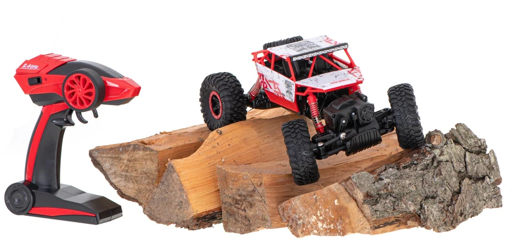 Ikonka RC automobilis Rock Crawler HB 2.4GHz 1:18 raudonas