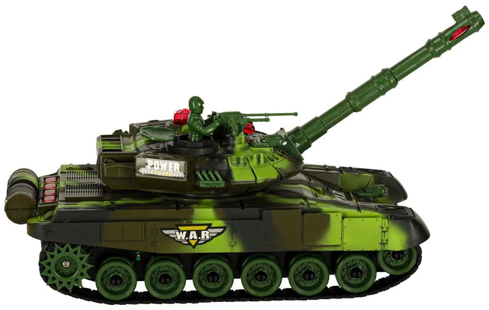 Ikonka RC karo tankas 9993 2,4 GHz miško kamufliažas