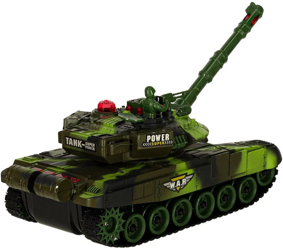 Ikonka RC karo tankas 9993 2,4 GHz miško kamufliažas