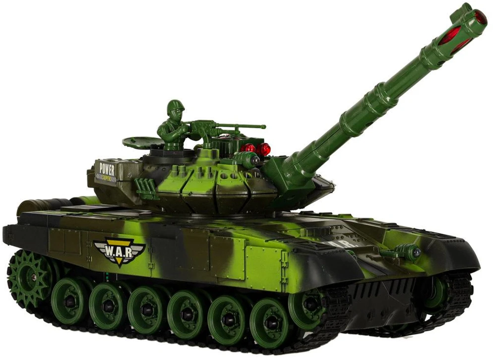 Ikonka RC karo tankas 9993 2,4 GHz miško kamufliažas