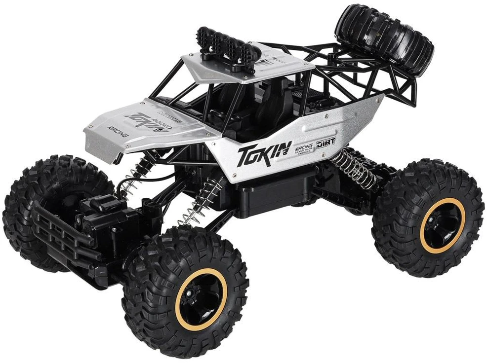 Ikonka RC automobilis Rock Crawler 1:12 4WD METAL sidabrinis