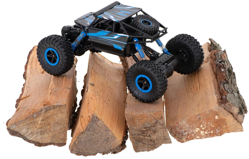 Ikonka RC automobilis Rock Crawler HB 2.4GHz 1:18 mėlynas
