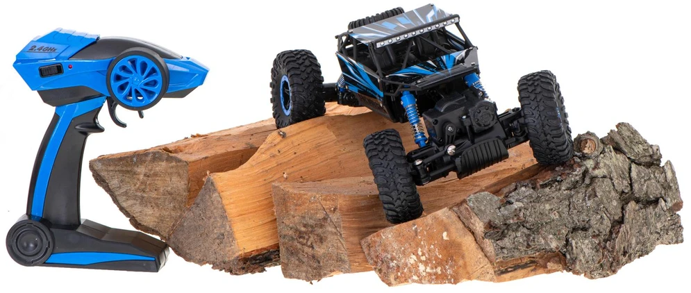 Ikonka RC automobilis Rock Crawler HB 2.4GHz 1:18 mėlynas