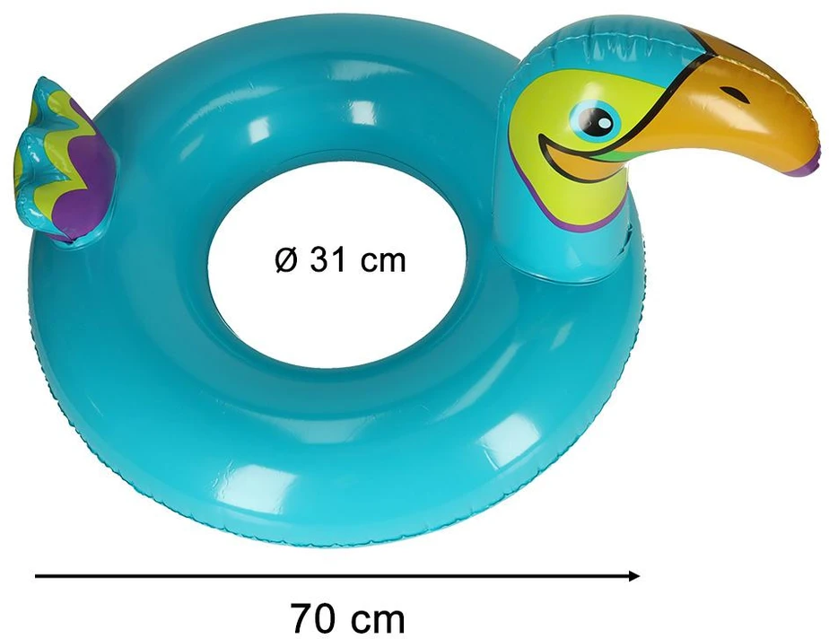 Ikonka Pripučiamas vaikiškas plaukimo žiedas Toucan 70cm