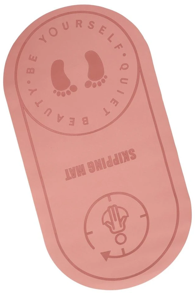 Ikonka Jogos mankštos švelnus, neslystantis garsą slopinantis kilimėlis 125x61.5x0,6 cm rožinis