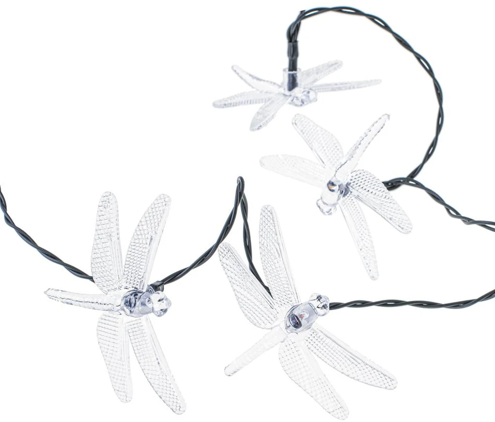 Ikonka Saulės Dragonfly sodo žibintai 6,5 m 30LED multicolour