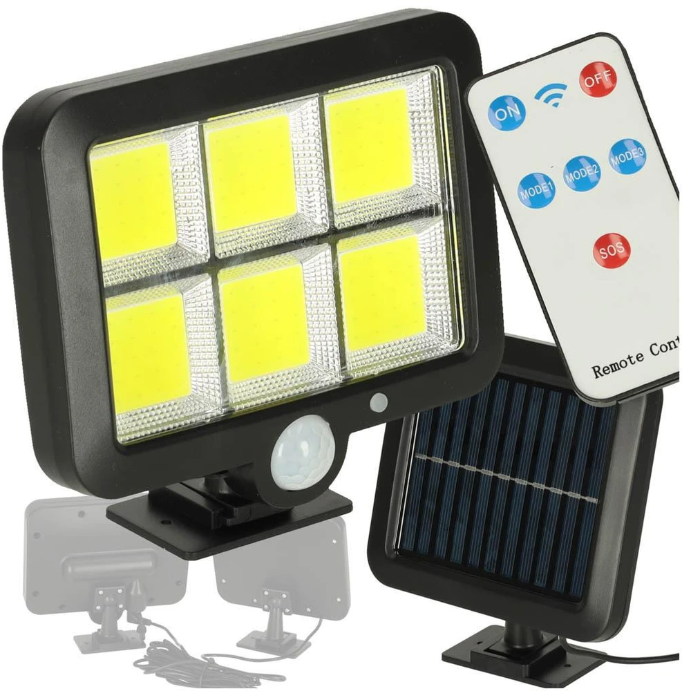 Ikonka Saulės šviestuvas su judesio jutikliu 120 LED