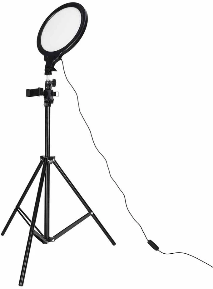 Ikonka Studijinė LED žiedinė lempa filmavimui su trikoju