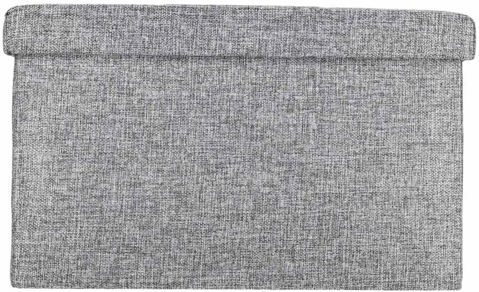 Ikonka Sulankstoma pufa su daiktadėže, 50x31x31 cm, pilka