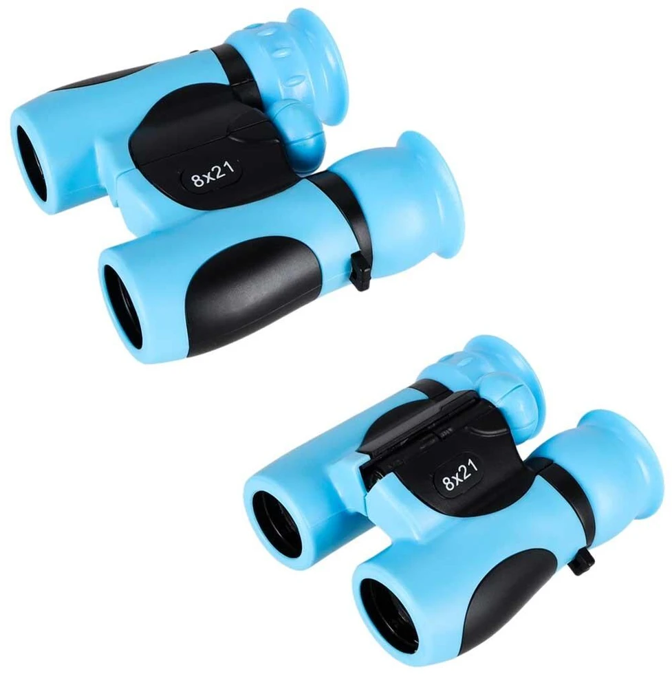 Ikonka Vaikiškas žiūronas paukščiams ir dangui stebėti, 8x, 21 mm, HD, su dėklu, mėlynas