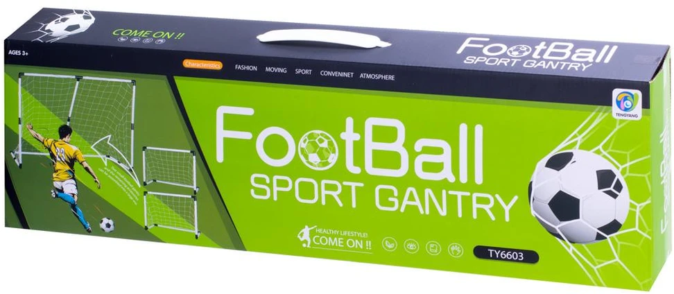 Ikonka Vaikų futbolo vartai 2in1 143x110x70cm