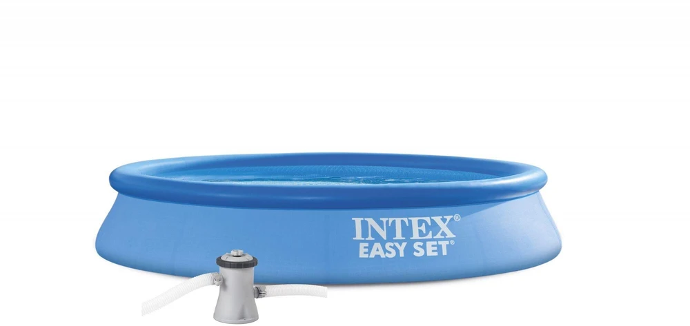 INTEX Easy Set 28118GN pripučiamas sodo baseinas su 12 V pompa, 305 × 61 cm