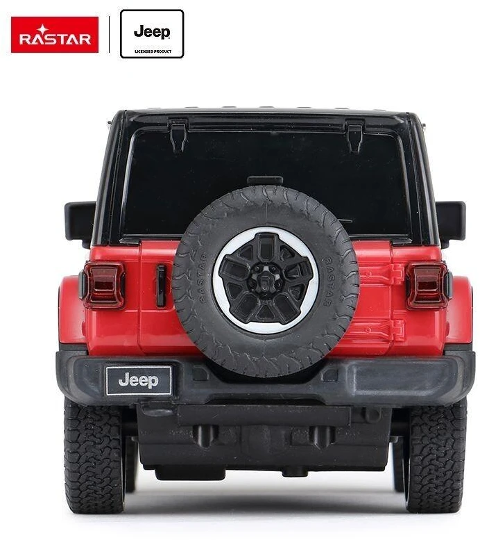 Jeep Wrangler JL R/C 1:24 Rastar 79500 raudonas nuotoliniu būdu valdomas automobilis