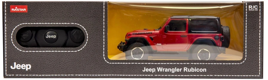 Jeep Wrangler JL R/C 1:24 Rastar 79500 raudonas nuotoliniu būdu valdomas automobilis