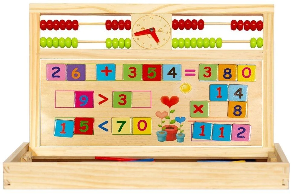 Kathay Haster Medinė daugiafunkcė edukacinė lenta 2 viename