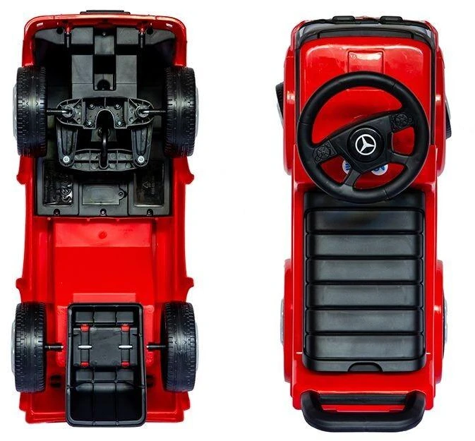 Kathay Haster Mercedes-Benz Antos TRUCK vaikiškas stumdukas-važinukas su šviesos ir garso funkcijomis, raudonas