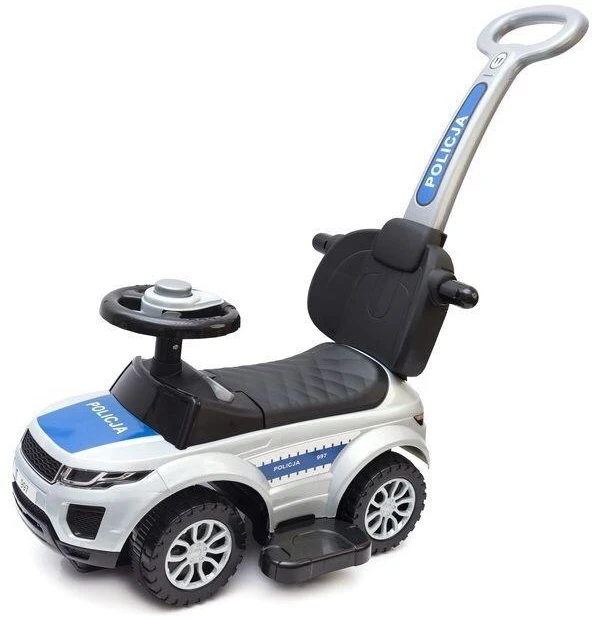 Kathay Haster Policijos automobilis – vaikiškas pasispiriamas žaislas su stūmimo rankena