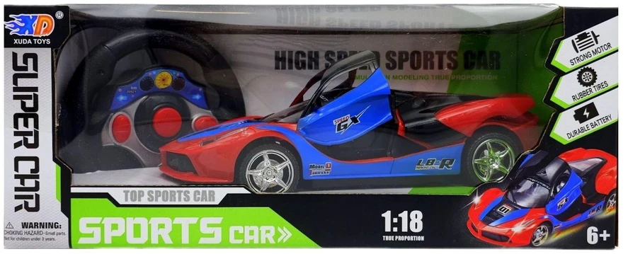 Kathay Haster Geltonas nuotoliniu būdu valdomas sportinis automobilis su LED žibintais