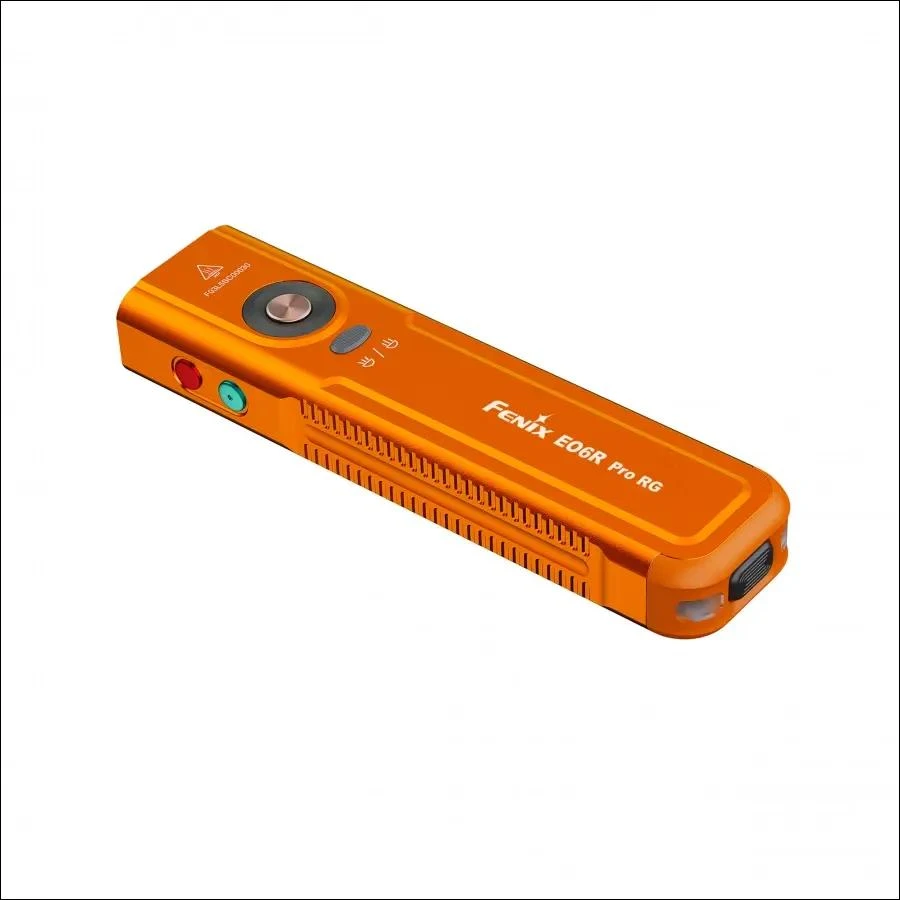 LED žibintuvėlis Fenix E06R Pro RG oranžinis