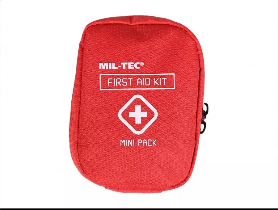 Mil-Tec RAUDONA PIRMOSIOS PAGALBOS MINI PAKUOTĖ