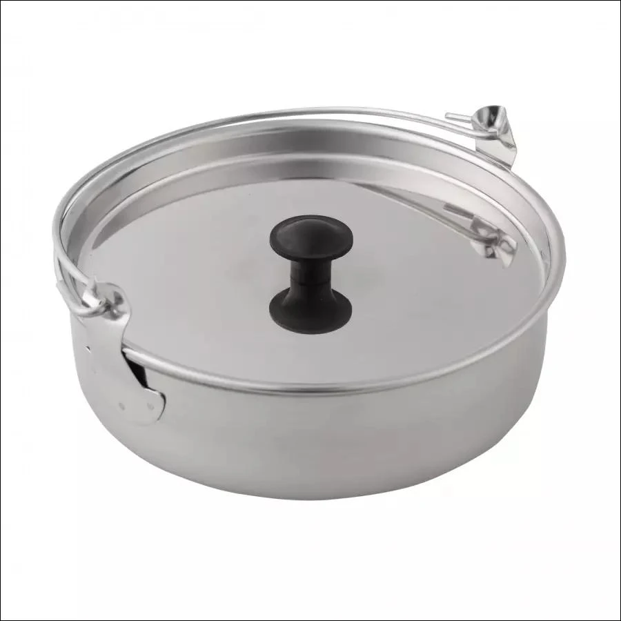 Mil-Tec Cook Set Stainless Steel 1 Person Vieno asmens kelioninis virtuvės reikmenų rinkinys