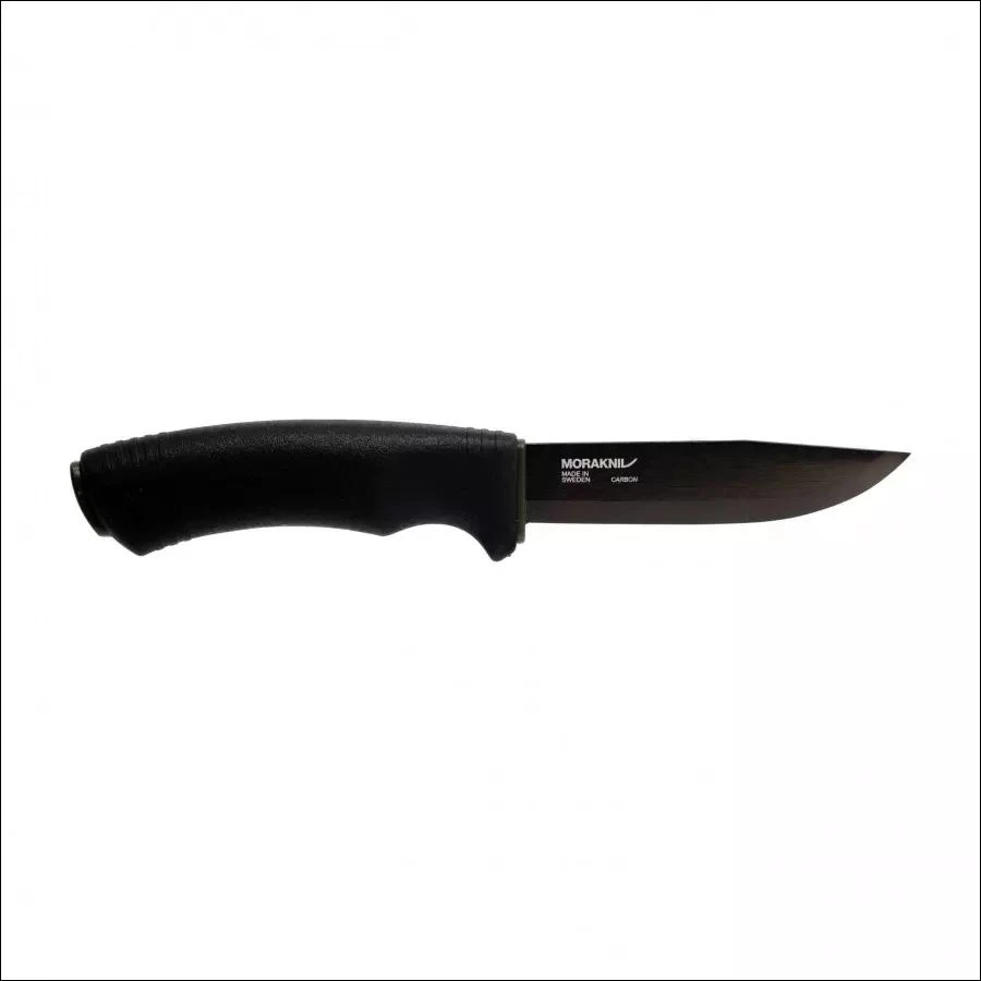 Peilis Morakniv Bushcraft, be dantukų, anglinis plienas, juodas