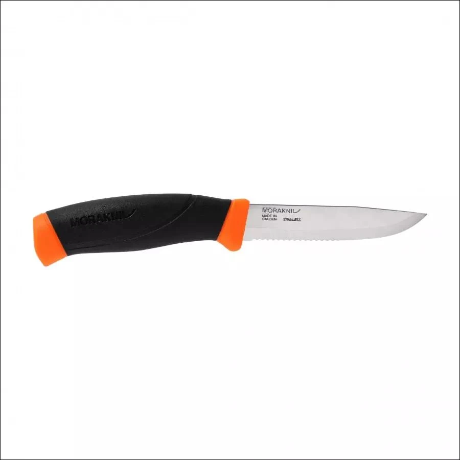 Peilis Morakniv Companion F, dantytas, nerūdijantis plienas, oranžinis