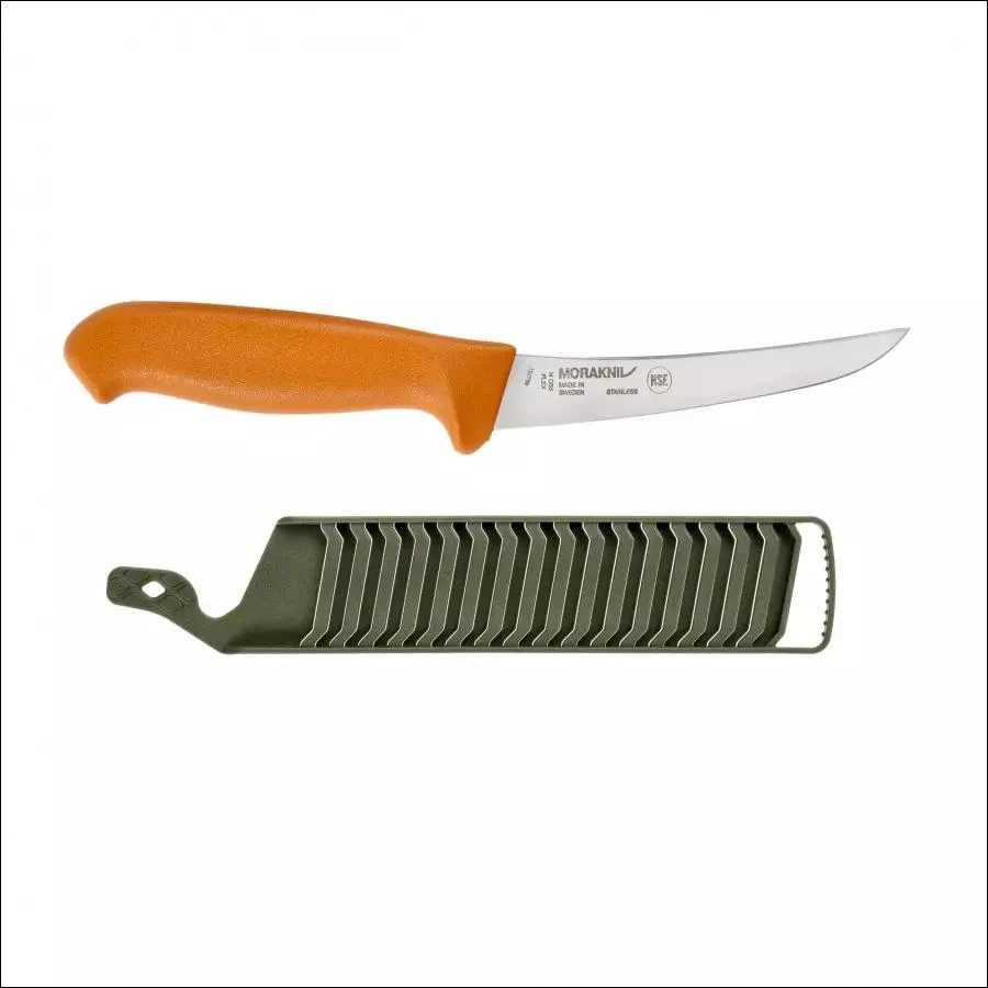 Morakniv Hunting lenktas iškaulinimo peilis, oranžinis, nerūdijantis plienas